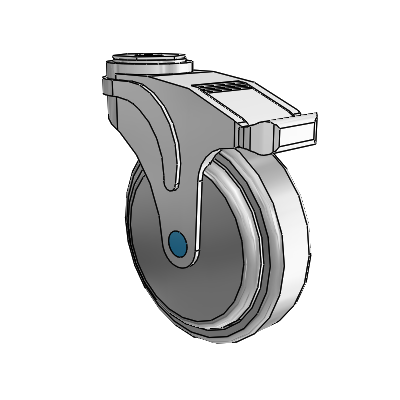 Next Generation Hollow Kingpin Swivel Caster with 5 x 1.25 QuikStart Wheel and Directional Lock Brake