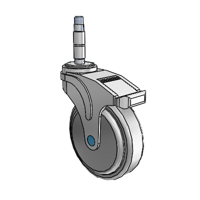 Next Generation Expanding Adapter Swivel Caster with 5 x 1.25 QuikStart Wheel Directional Lock
