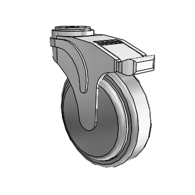 Next Generation Hollow Kingpin Rigid Caster with 5 x 1.25 QuikStart Wheel and
