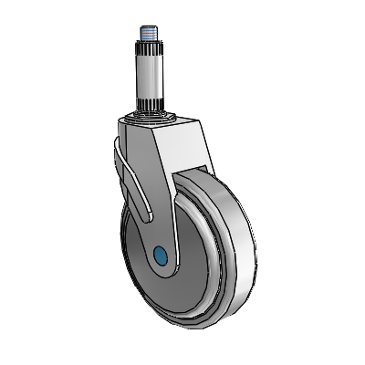 Next Generation Expanding Adapter Swivel Caster with 5 x 1.25 QuikStart Wheel