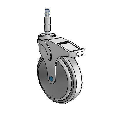 Next Generation Expanding Adapter Swivel Caster with 6 x 1.25 QuikStart Wheel Directional Lock