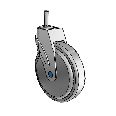 Next Generation Grip Ring Swivel Caster with 6 x 1.25 QuikStart Wheel