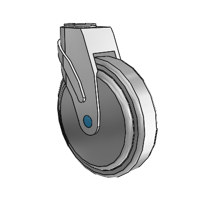 Next Generation Hollow Kingpin Swivel Caster with 6 x 1.25 QuikStart Wheel