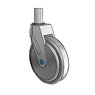 Next Generation Round Stem Swivel Caster with 6 x 1.25 QuikStart Wheel
