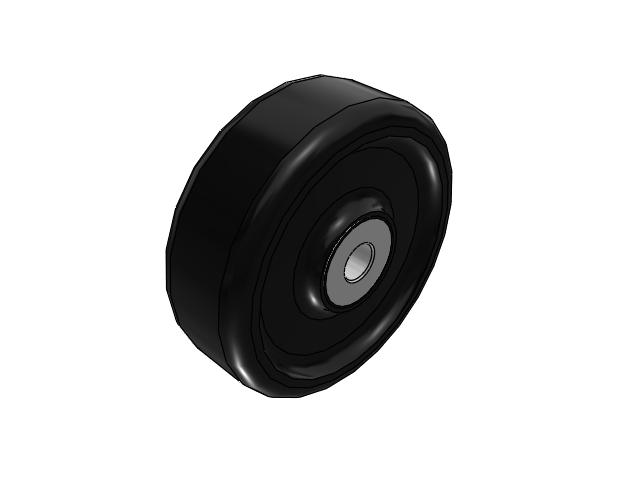 PB Polypropylene 4 x 1-3/8 Wheel with Delrin Bearing