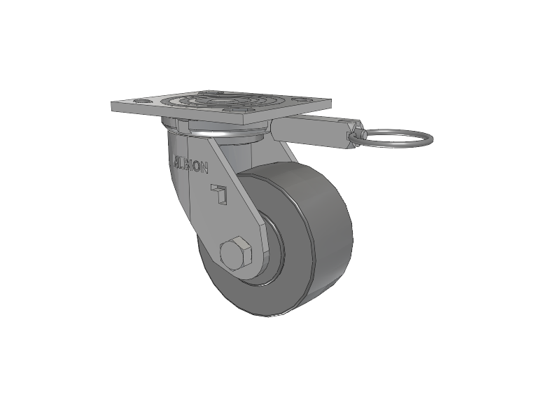 16 Series Top Plate Swivel Caster with 4 x 2 Grey Polyurethane XP - X-treme Plus Solid Polyurethane Wheel