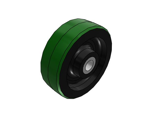 PH Polyurethane on Cast Iron 6 x 2 Wheel with Straight Roller Bearing