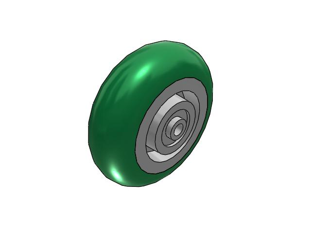 PM Polyurethane on Aluminum 6 x 2 Wheel with Precision Ball Bearing