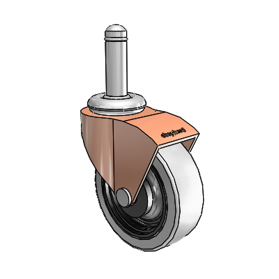 Monarch Grip Ring Copper Oxide Swivel Caster with 2.5 x .8125 Grey Thermoplastic Urethane Wheel