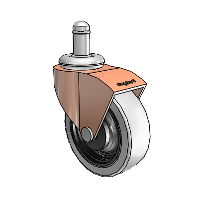 Monarch Grip Ring Copper Oxide Swivel Caster with 2.5 x .8125 Grey Thermoplastic Urethane Wheel