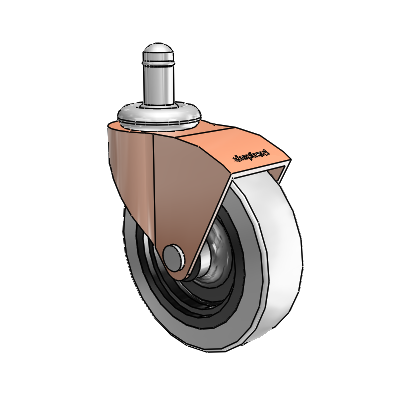 Monarch Grip Ring Copper Oxide Swivel Caster with 3 x .8125 Grey Thermoplastic Urethane Wheel