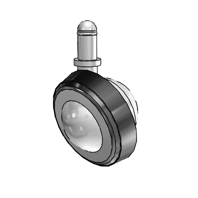 Grip Ring Unfinished Swivel Ball Caster with 2.25 Wheel