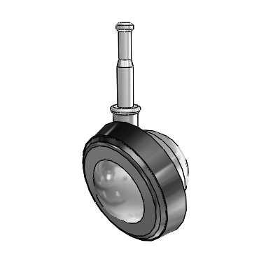 Grip Neck Satin Chrome Swivel Ball Caster with 2.25 Wheel