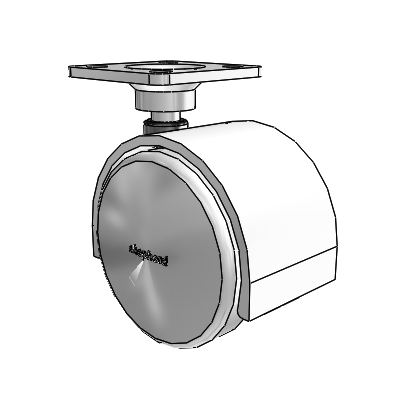 Pacer Top Plate Bright Chrome Swivel Caster with 1.9685 Urethane Wheel