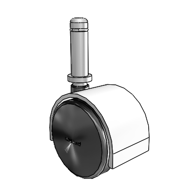 Pacer Grip Ring Bright Chrome Swivel Caster with 1.9685 Nylon Wheel