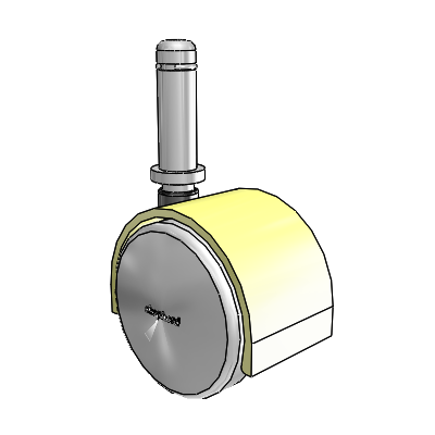 Pacer Grip Ring Brass Plate Swivel Caster with 1.9685 Urethane Wheel