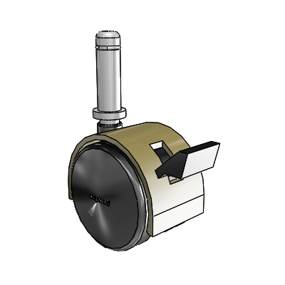 Pacer Grip Ring Windsor Antique Swivel Caster with 1.9685 Nylon Wheel and Brake