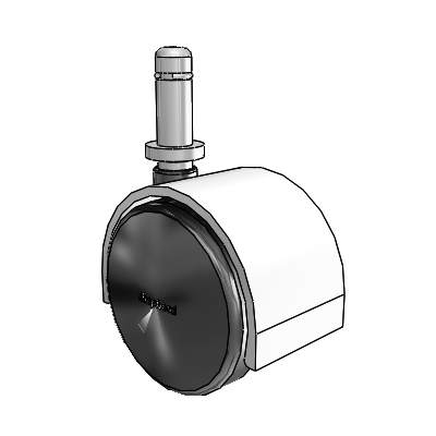 Pacer Grip Ring Bright Chrome Swivel Caster with 1.9685 Nylon Wheel