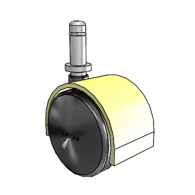 Pacer Grip Ring Brass Plate Swivel Caster with 1.9685 Nylon Wheel