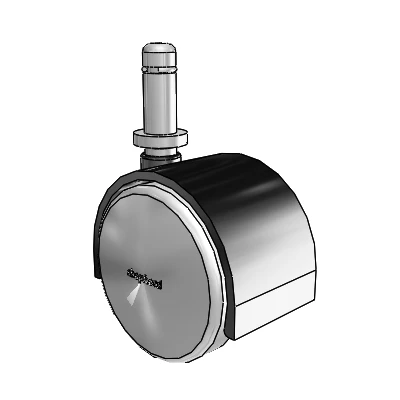 Pacer Grip Ring Flat Black Swivel Caster with 1.9685 Urethane Wheel
