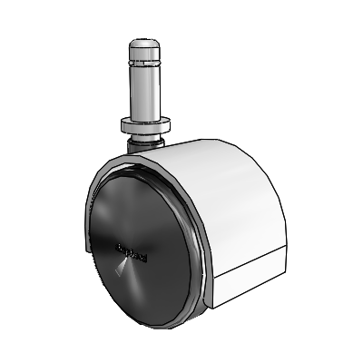 Pacer Grip Ring Satin Chrome Swivel Caster with 1.9685 Nylon Wheel