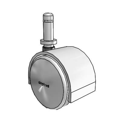 Pacer Grip Ring Satin Chrome Swivel Caster with 1.9685 Urethane Wheel