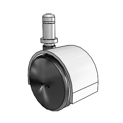 Pacer Grip Ring Satin Chrome Swivel Caster with 1.9685 Nylon Wheel