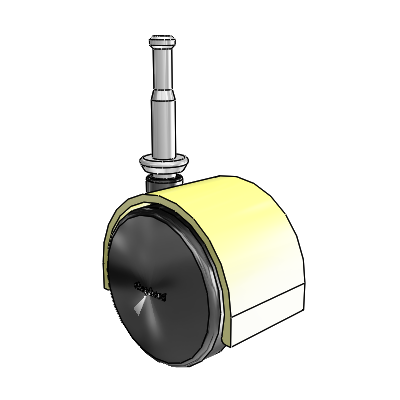 Pacer Grip Neck Brass Plate Swivel Caster with 1.9685 Nylon Wheel
