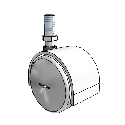 Pacer Threaded Stem Bright Chrome Swivel Caster with 1.9685 Urethane Wheel
