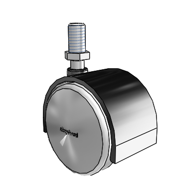 Pacer Threaded Stem Flat Black Swivel Caster with 1.9685 Urethane Wheel