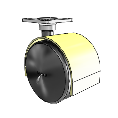 Pacer Top Plate Brass Plate Swivel Caster with 2.3622 Nylon Wheel