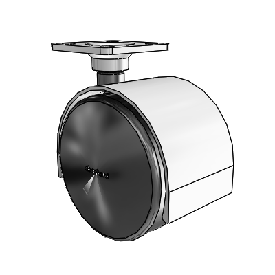 Pacer Top Plate Satin Chrome Swivel Caster with 2.3622 Nylon Wheel