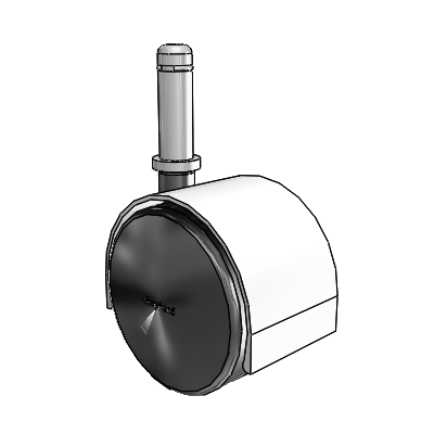Pacer Grip Ring Bright Chrome Swivel Caster with 2.3622 Nylon Wheel