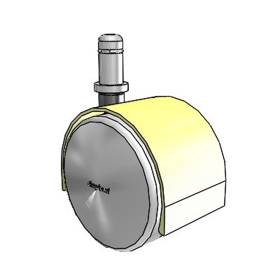 Pacer Grip Ring Brass Plate Swivel Caster with 2.3622 Urethane Wheel