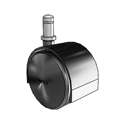 Pacer Grip Ring Flat Black Swivel Caster with 2.3622 Nylon Wheel