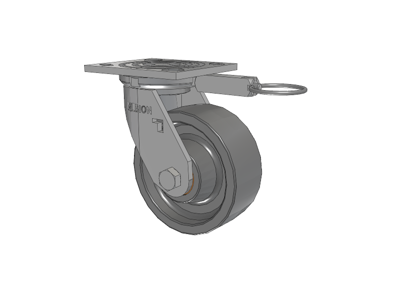 16 Series Top Plate Swivel Caster with 5 x 2 Grey Polyurethane XP - X-treme Plus Solid Polyurethane Wheel