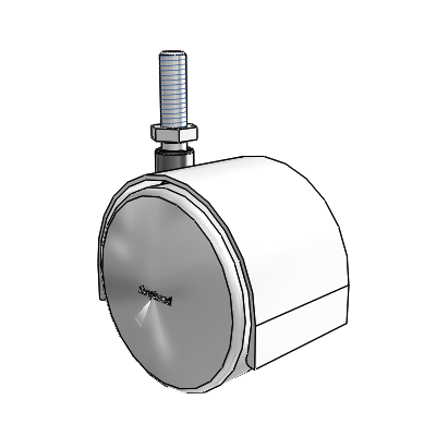 Pacer Threaded Stem Bright Chrome Swivel Caster with 2.3622 Urethane Wheel