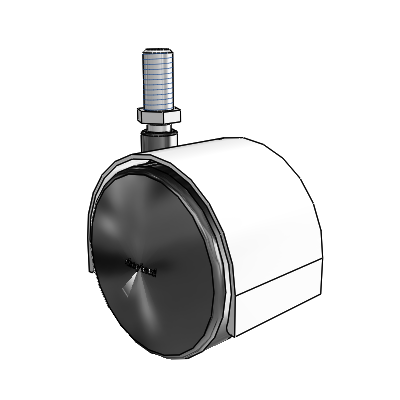 Pacer Threaded Stem Bright Chrome Swivel Caster with 2.3622 Nylon Wheel