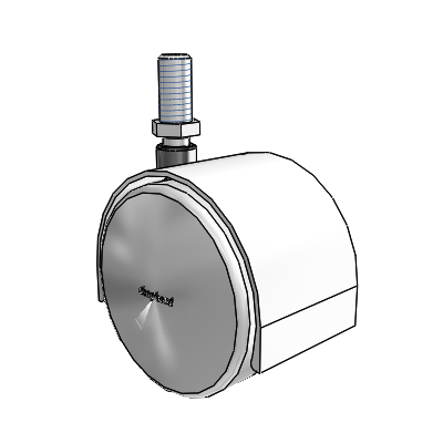 Pacer Threaded Stem Bright Chrome Swivel Caster with 2.3622 Urethane Wheel