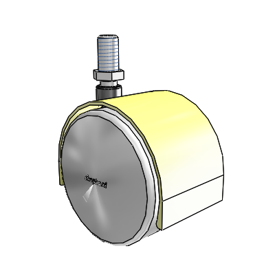 Pacer Threaded Stem Brass Plate Swivel Caster with 2.3622 Urethane Wheel
