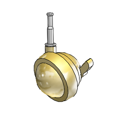 Grip Neck Windsor Antique Swivel Ball Caster with 2.5 Wheel and Brake