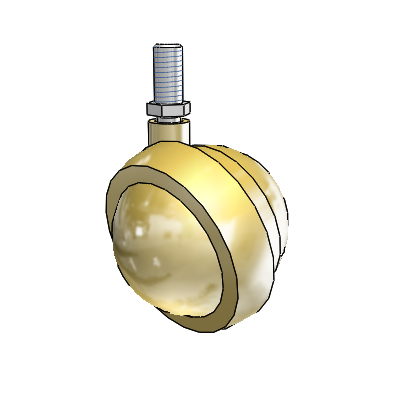 Threaded Stem Windsor Antique Swivel Ball Caster with 2.5 Wheel