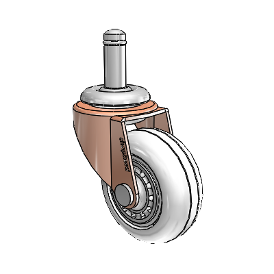 Regent Grip Ring Copper Oxide Swivel Caster with 2 x .8125 Clear Vipor Wheel