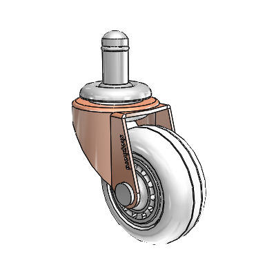 Regent Grip Ring Copper Oxide Swivel Caster with 2 x .8125 Clear Vipor Wheel