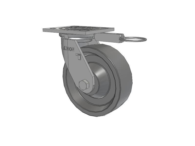 16 Series Top Plate Swivel Caster with 6 x 2 Grey Polyurethane XP - X-treme Plus Solid Polyurethane Wheel