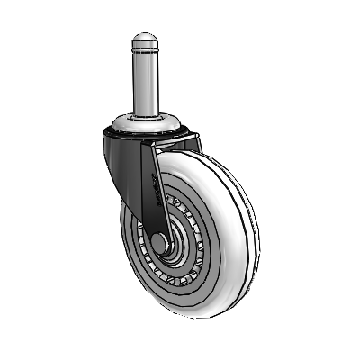 Regent Grip Ring Black Oxide Swivel Caster with 3 x .8125 Clear Vipor Wheel
