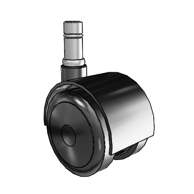 Self-Braking Grip Ring Swivel Caster with 1.9685 Urethane Wheel and Compression Compression