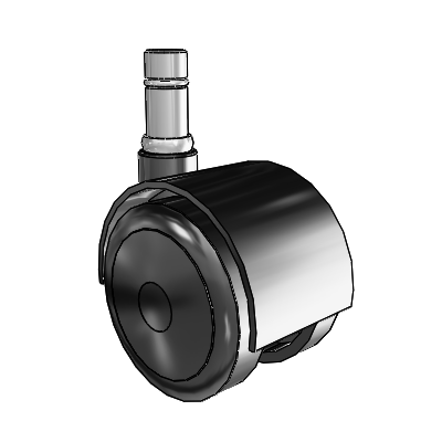 Self-Braking Grip Ring Swivel Caster with 1.9685 Urethane Wheel and Depression Brake