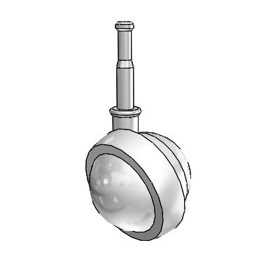 Grip Neck Bright Chrome Swivel Ball Caster with 2 Wheel