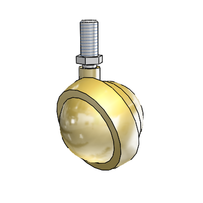 Threaded Stem Windsor Antique Swivel Ball Caster with 2 Wheel